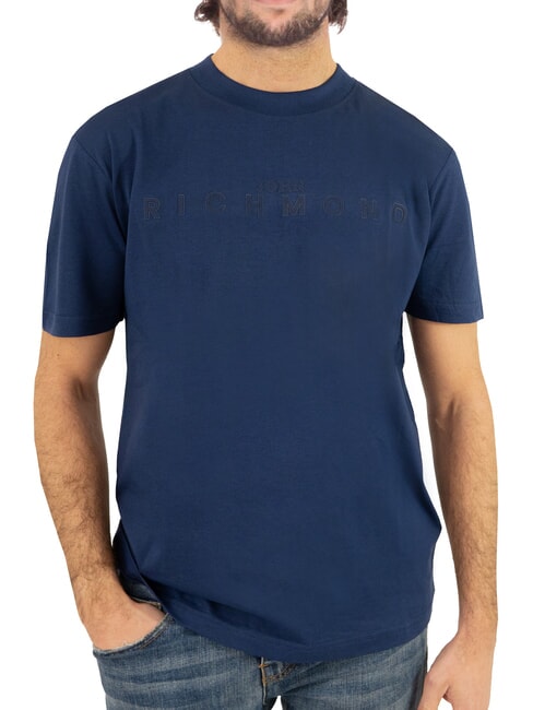 JOHN RICHMOND SOULOKU T-Shirt mit geprägtem Logo blau mittelalterlich - Herren-T-Shirts