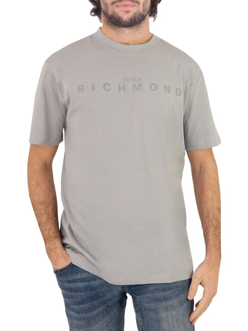 JOHN RICHMOND SOULOKU T-Shirt mit geprägtem Logo grau mittel - Herren-T-Shirts