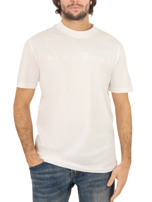 JOHN RICHMOND SOULOKU T-Shirt mit geprägtem Logo Weiß - Herren-T-Shirts