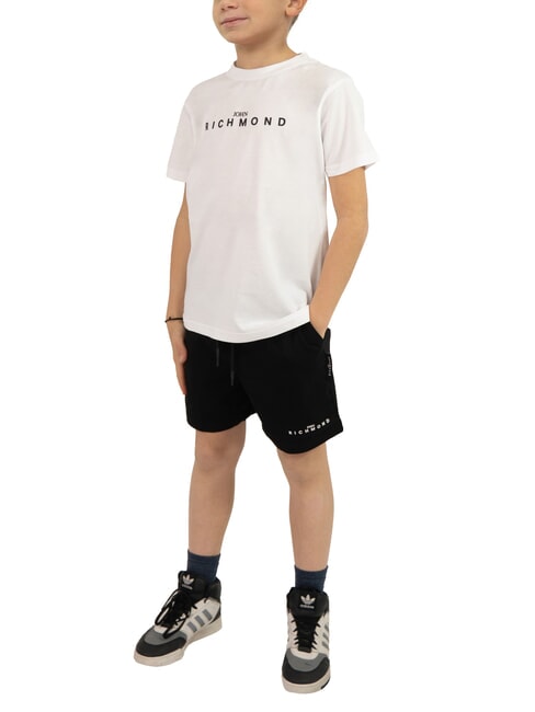 JOHN RICHMOND NORMI Set aus T-Shirt und Bermudashorts weiß schwarz - Trainingsanzüge für Kinder