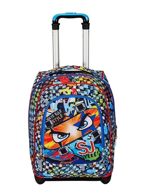 SJGANG FACCE DA SJ! BIG 2-Rad-Trolley-Rucksack fluoreszierendes Türkis - Rucksäcke mit Trolleyfunktion