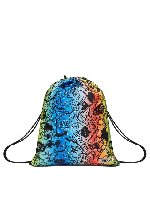 SEVEN SAKKY FLUO STAMP Schulranzen Schwarz - Rucksäcke für Schule &amp; Freizeit