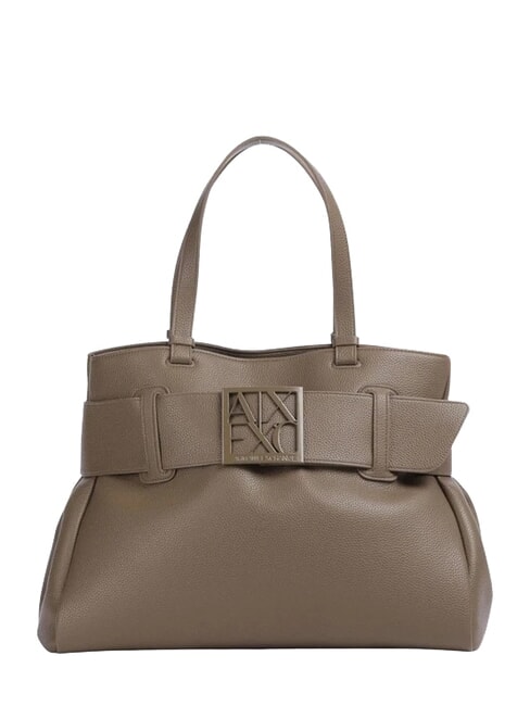 ARMANI EXCHANGE SUSIE SOFT Umhängetasche mit Schnalle dunkles Taupe - Damentaschen