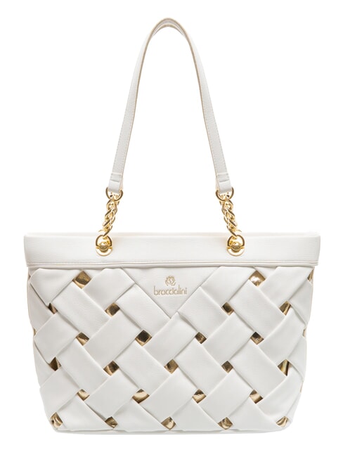 BRACCIALINI ICONS Gewebte Einkaufstasche Weiß - Damentaschen