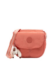 KIPLING CATIA Kleine Umhängetasche mit Überschlag Vintage rosa pelzigen Affen - Damentaschen - 1