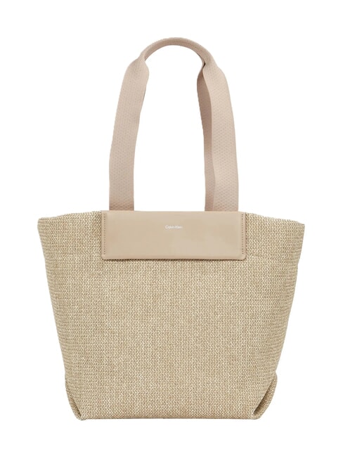 CALVIN KLEIN CK RAFFIA Schulter-Shopper Geschirr - Damentaschen