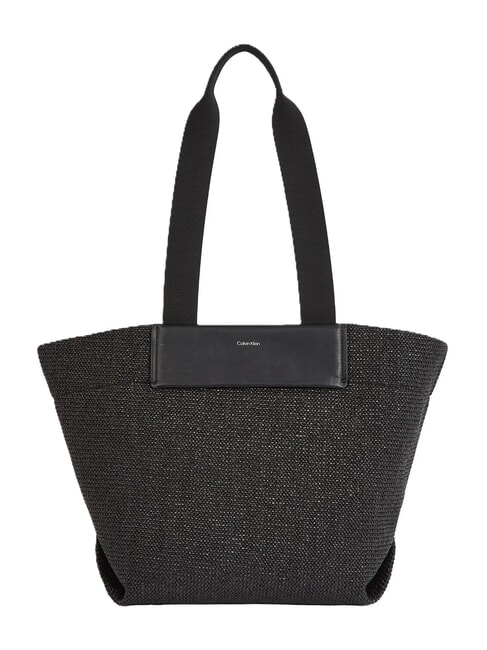 CALVIN KLEIN CK RAFFIA Schulter-Shopper ck schwarz - Damentaschen