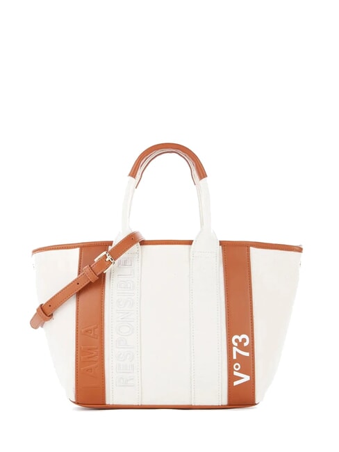 V73 RESPONSIBILITY SUMME Einkaufstasche mit Schultergurt Natur/Leder - Damentaschen