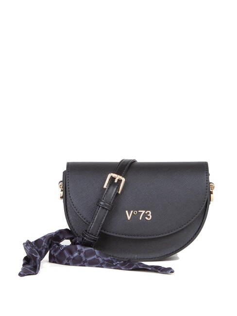 V73 ALICE Tasche mit Klappe und Schal Schwarz - Damentaschen