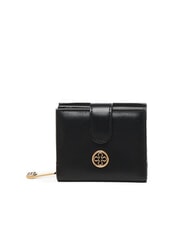 V73 GRAZIA Quadratische Geldb&ouml;rse mit Metalllogo Schwarz - Brieftaschen Damen - 1