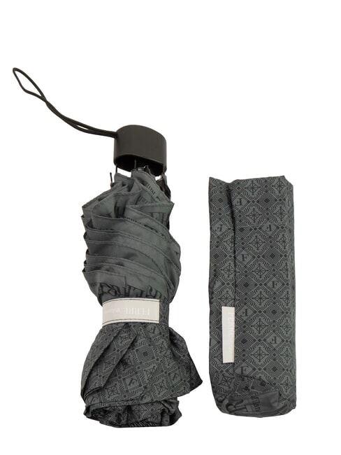 FERRÈ MINI Winddichter manueller Regenschirm graue Krawatte 01 - Regenschirme