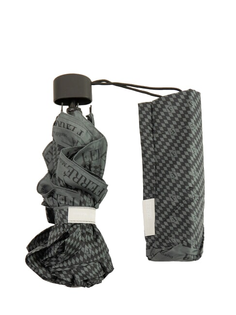 FERRÈ MINI Winddichter manueller Regenschirm graue Krawatte 03 - Regenschirme