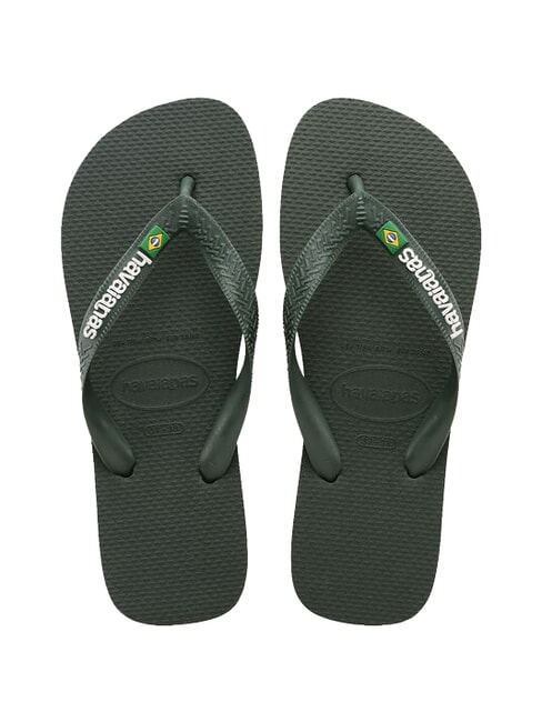HAVAIANAS BRASIL LOGO Flip-Flops für Herren grüne Oliven/grüne Oliven - Schuhe Unisex