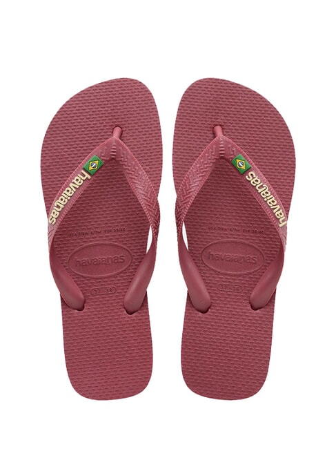 HAVAIANAS BRASIL LOGO Flip-Flops für Herren Amarant - Schuhe Unisex