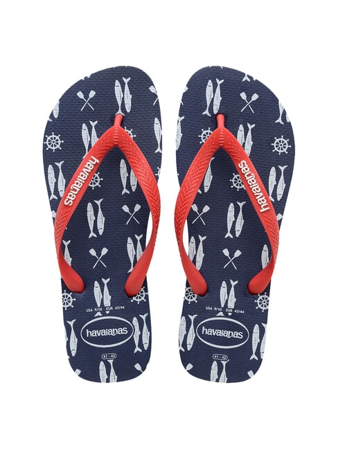 HAVAIANAS Infradito TOP NAUTISCH marineblau/rubinrot - Herrenschuhe