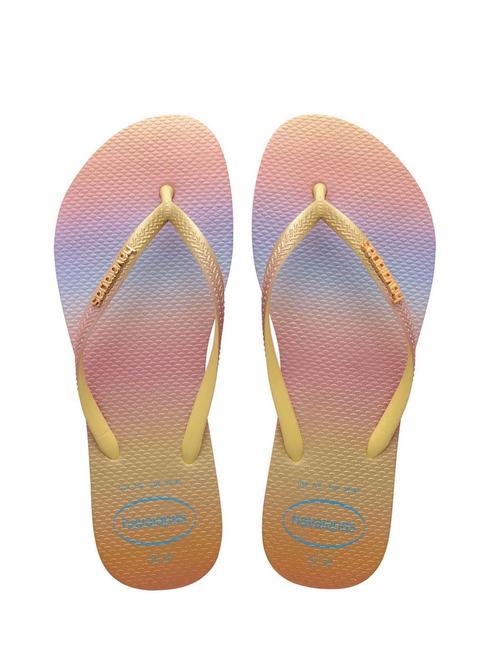 HAVAIANAS SLIM GRADIENT Flip Flops gelbe Pixel - Damenschuhe