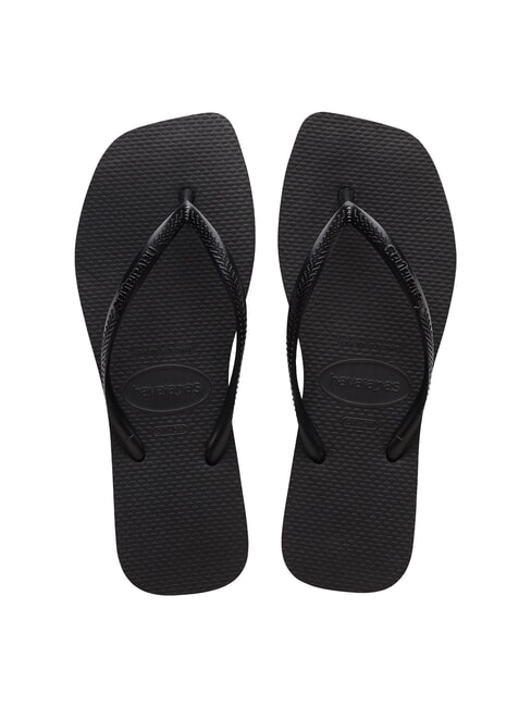 HAVAIANAS SLIM SQUARE Flip-Flops mit quadratischer Zehenpartie SCHWARZ - Damenschuhe