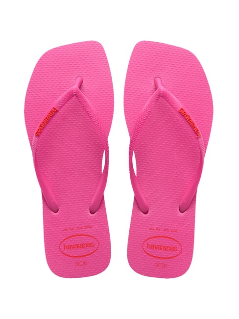 HAVAIANAS SQUARE LOGO Flip-Flops pinkflux - Damenschuhe