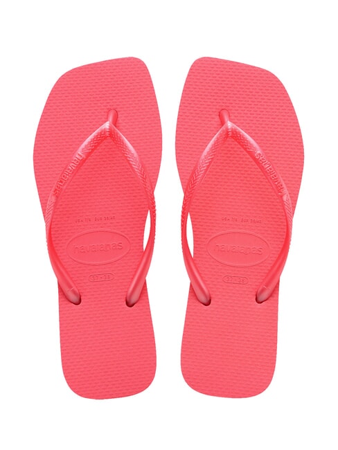 HAVAIANAS SLIM SQUARE Flip-Flops mit quadratischer Zehenpartie tropische Korallen - Damenschuhe