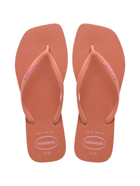HAVAIANAS SQUARE LOGO Flip-Flops rosa Ton - Damenschuhe