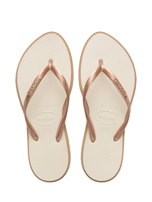 HAVAIANAS SLIM POINT Flip-Flops Roségold/Beige - Damenschuhe