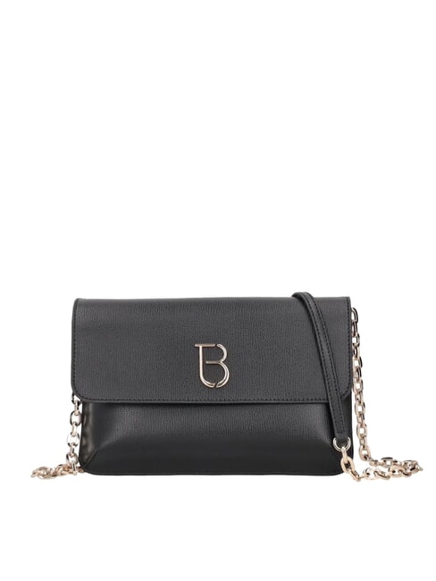 TOSCA BLU BIANCA Leder-Umhängetasche mit Kette Schwarz - Damentaschen