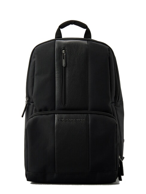 PIQUADRO BRIEF ECOLOGICA TECH Rucksack aus recyceltem Stoff mit USB-Platte, 15,6-Zoll-Laptophalter Schwarz - PC-Rucksäcke