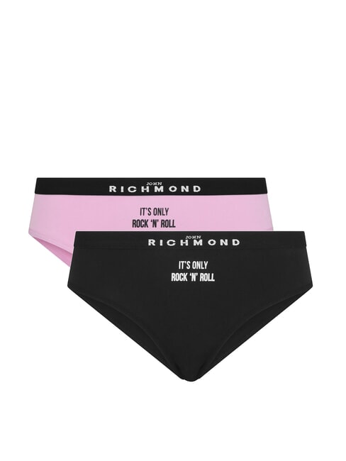JOHN RICHMOND HUITEMA 2 Rock'n Roll-Slips schwarz/pink - Damenslip