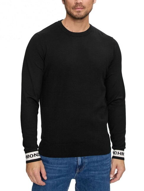 RICHMOND X ARTUSO Pullover mit Logo-Bündchen schwarz2 - Herrenpullover