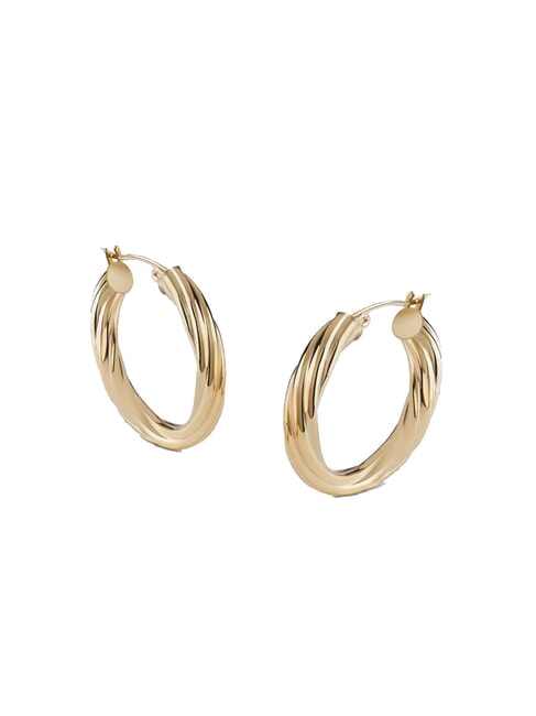 GUESS HOOPS I DID IT AGAIN Torchon-Ohrringe gelbes Gold - Ohrringe