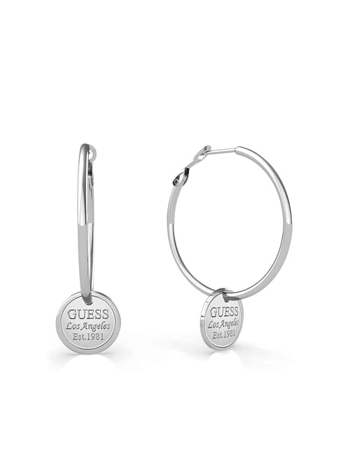 GUESS HULA HOOPS Charm-Creolen SILBER - Ohrringe