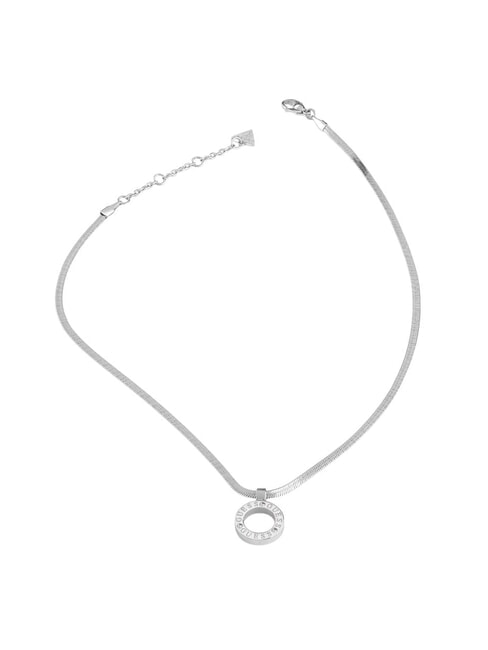 GUESS CIRCLE LIGHTS Halskette mit Anhänger SILBER - Halsketten