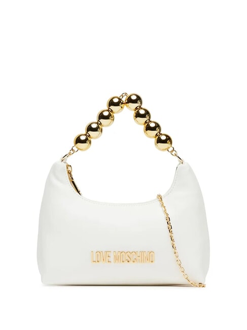 LOVE MOSCHINO CHAIN Mini-Handtasche mit Schultergurt Weiß - Damentaschen