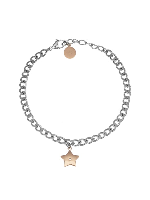 AMEN ACCIAIO Kettenarmband mit Stern Stahl/Rosen - Armbänder