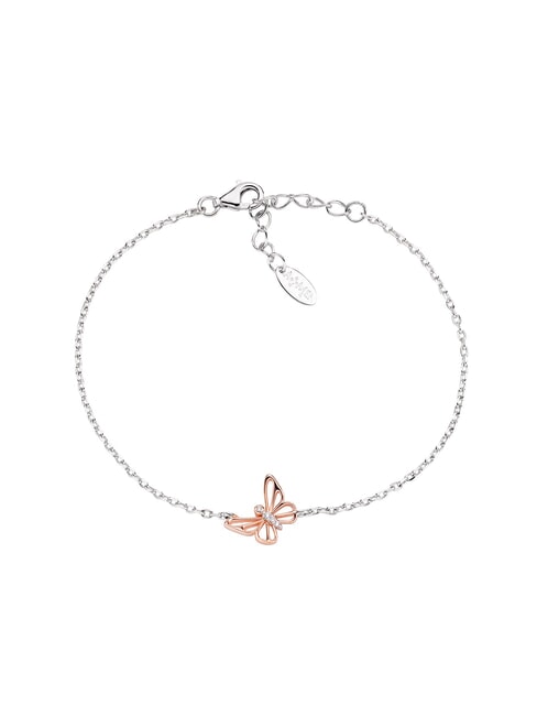 AMEN ANIMALIER LUXURY Schmetterlingsarmband Rhodium/Rosš - Armbänder