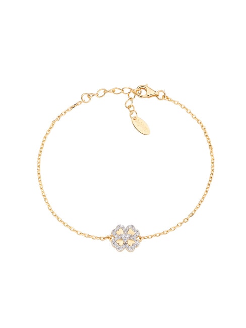 AMEN TI AMO Armband mit vierblättrigem Kleeblatt und Zirkonia Gold - Armbänder