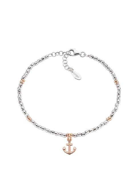 AMEN ELEMENTI Armband mit Anker Rhodium/Rosš - Herrenarmbänder