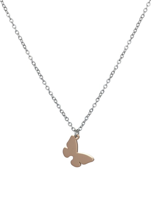 AMEN ACCIAIO Schmetterlingskette Stahl/Rosen - Halsketten