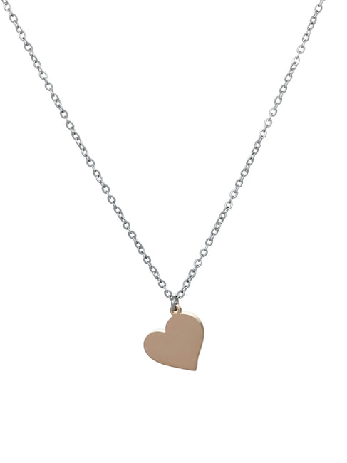 AMEN ACCIAIO Halskette mit Herz Stahl/Rosen - Halsketten