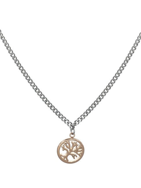AMEN ACCIAIO Lebensbaum-Halskette Stahl/Rosen - Halsketten