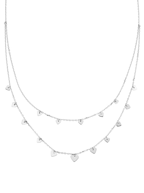 AMEN COCCOLE Silberne Herzkette Rhodium - Halsketten