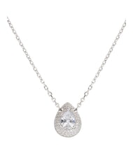 AMEN DIAMONDS Silberne Tropfenkette mit Zirkonia Rhodium - Halsketten - 1