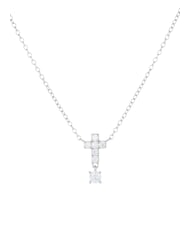 AMEN COCCOLE LUXURY Silberkette mit Kreuz und Zirkonen - Halsketten