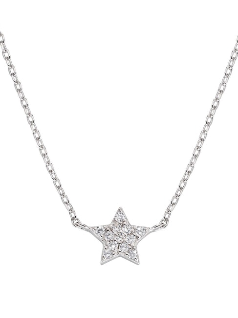 AMEN STELLE Silberne Stern-Zirkonia-Halskette Rhodium - Halsketten