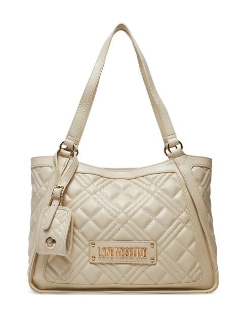 LOVE MOSCHINO QUILTED  Einkaufstasche Elfenbein - Damentaschen