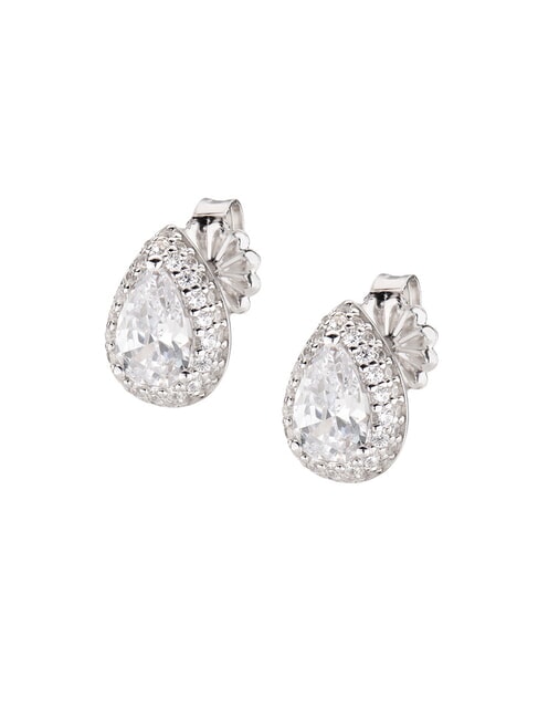 AMEN DIAMONDS Silberne Tropfenohrringe Rhodium - Ohrringe