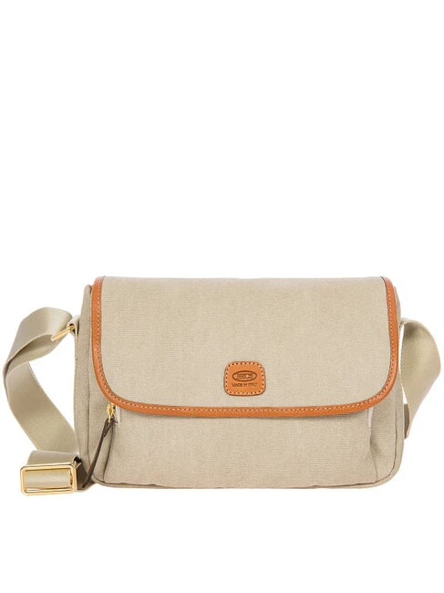 BRIC’S SORRENTO S Kleine Canvastasche mit Überschlag BEIGE - Damentaschen