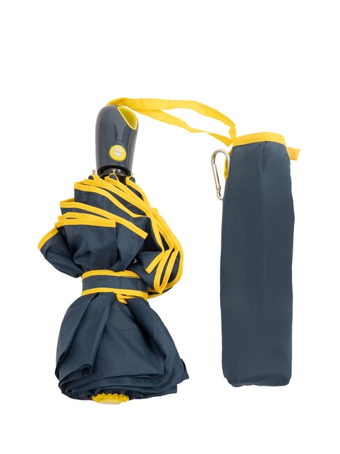 FERRÈ MINI Regenschirm mit automatischem Öffnen/Schließen marineblau / gelb - Regenschirme