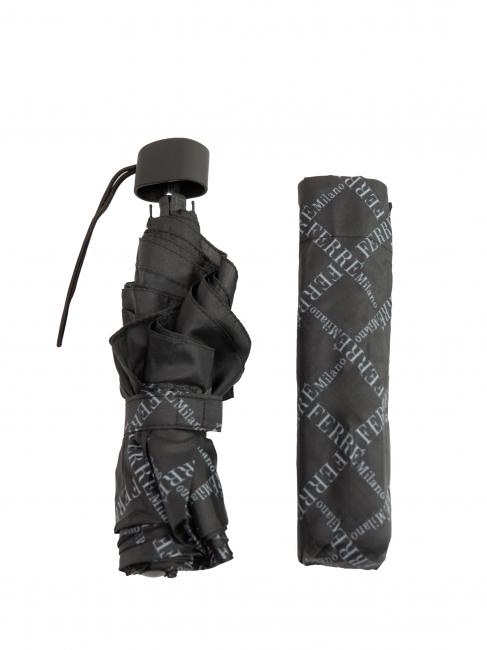 FERRÈ LOGO ALL OVER Manueller Mini-Regenschirm schwarz01 - Regenschirme