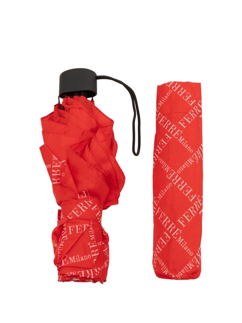 FERRÈ LOGO ALL OVER Manueller Mini-Regenschirm rot01 - Regenschirme